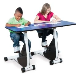 Kidsfit Kinesthetic Classroom­ Pedal Desks -OMNIKIN Shop 2 person pedaldesk white 1