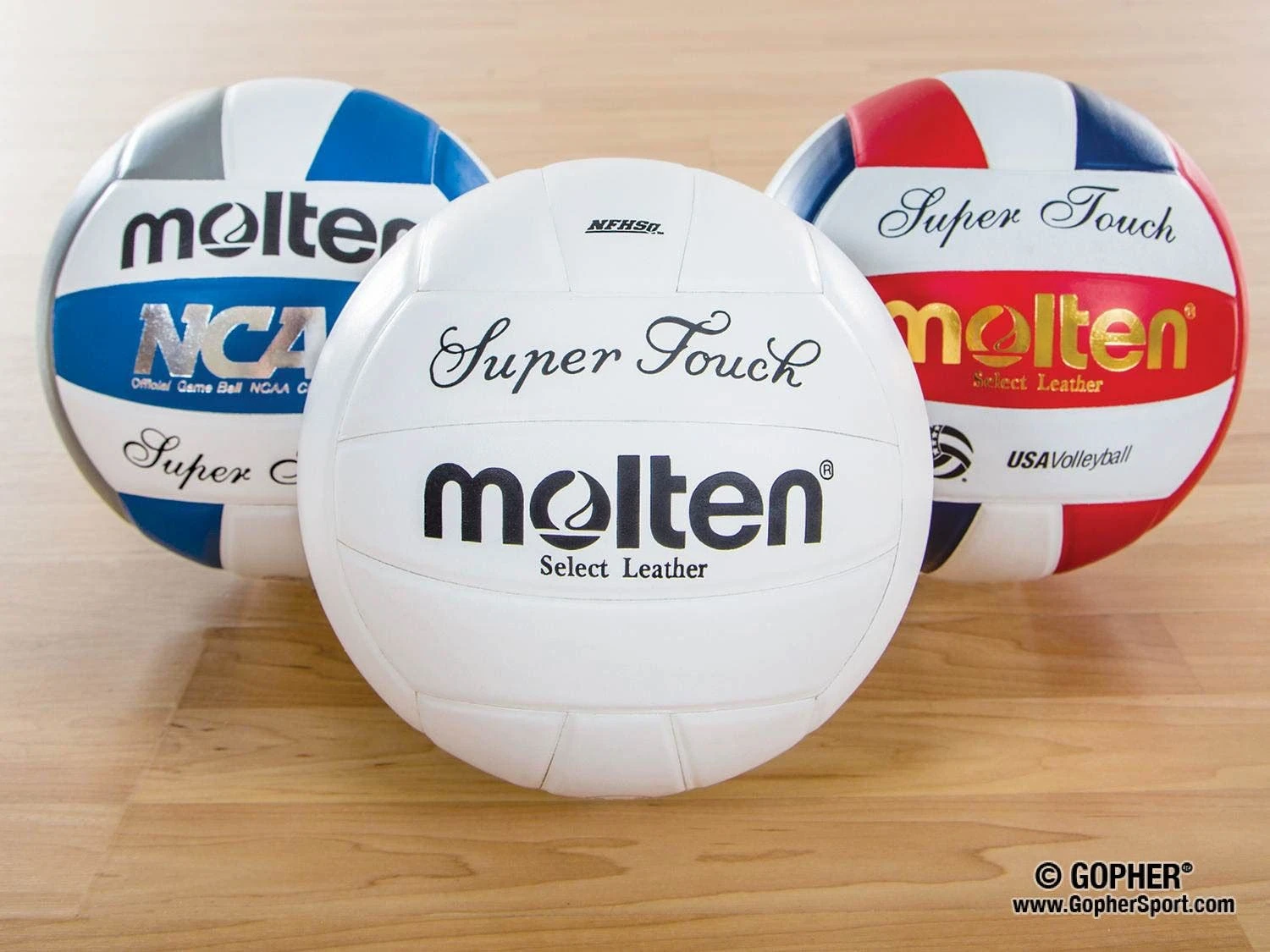 Molten Super Touch Leather Volleyballs 5 Molten Super Touch Leather Volleyballs - Image 5