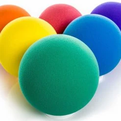 Rainbow Low-Bounce Uncoated-Foam Balls -OMNIKIN Shop G 71680 foam 1