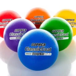 Rainbow ClassicCoat Coated-Foam Dodgeballs -OMNIKIN Shop g 41550 rainbowcoated foamdodgeball 8 25 002