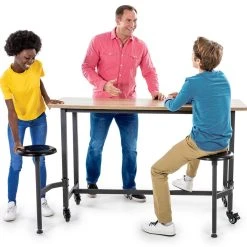 SmartStudy Sit And Stand Teaming Table