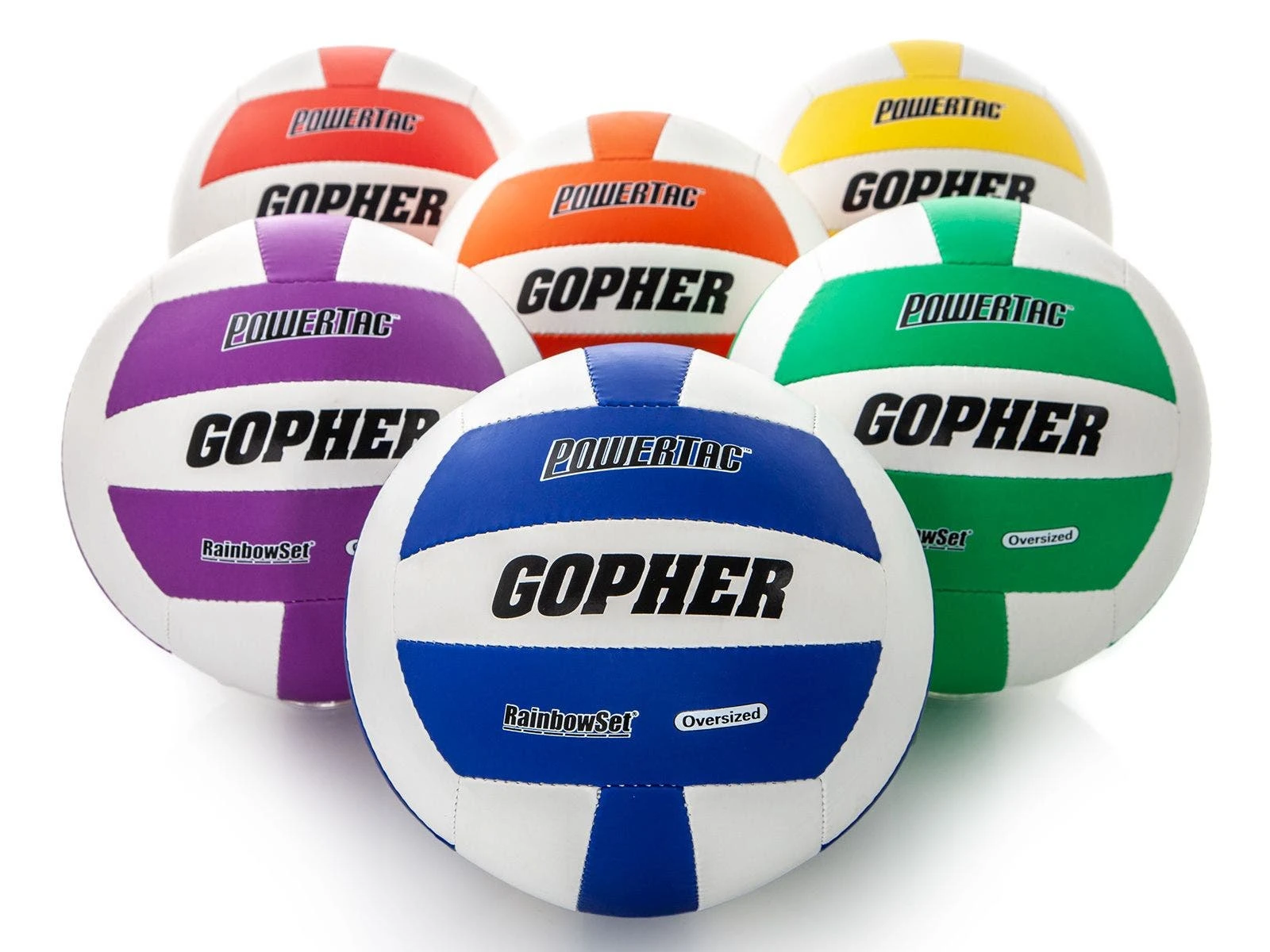 Rainbow PowerTac Volleyballs 2 Rainbow PowerTac Volleyballs - Image 2