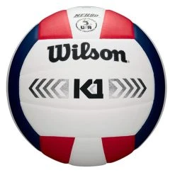 Wilson K1 Silver Composite Volleyballs 6 Wilson K1 Silver Composite Volleyballs -OMNIKIN Shop g 60909 WilsonK1GoldVolleyballComposite RedWhiteNavy 1 1