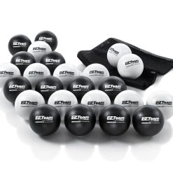 EZTeam ClassicCoat Black & White Dodgeball Packs -OMNIKIN Shop g 71646 ezteam dodgeballs black white set