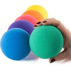 Rainbow Low-Bounce Uncoated-Foam Balls -OMNIKIN Shop g 71678 rainbowlow bounceuncoated foamballs 14