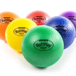 Rainbow SoffPlay Playball Balls -OMNIKIN Shop g 72064 multicolored activity balls 7in 1 1