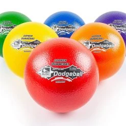 Rainbow DuraCoat National Dodgeball League Coated-Foam Dodgeballs -OMNIKIN Shop g 72330 duracoatnationaldodgeballleaguedodgeballs