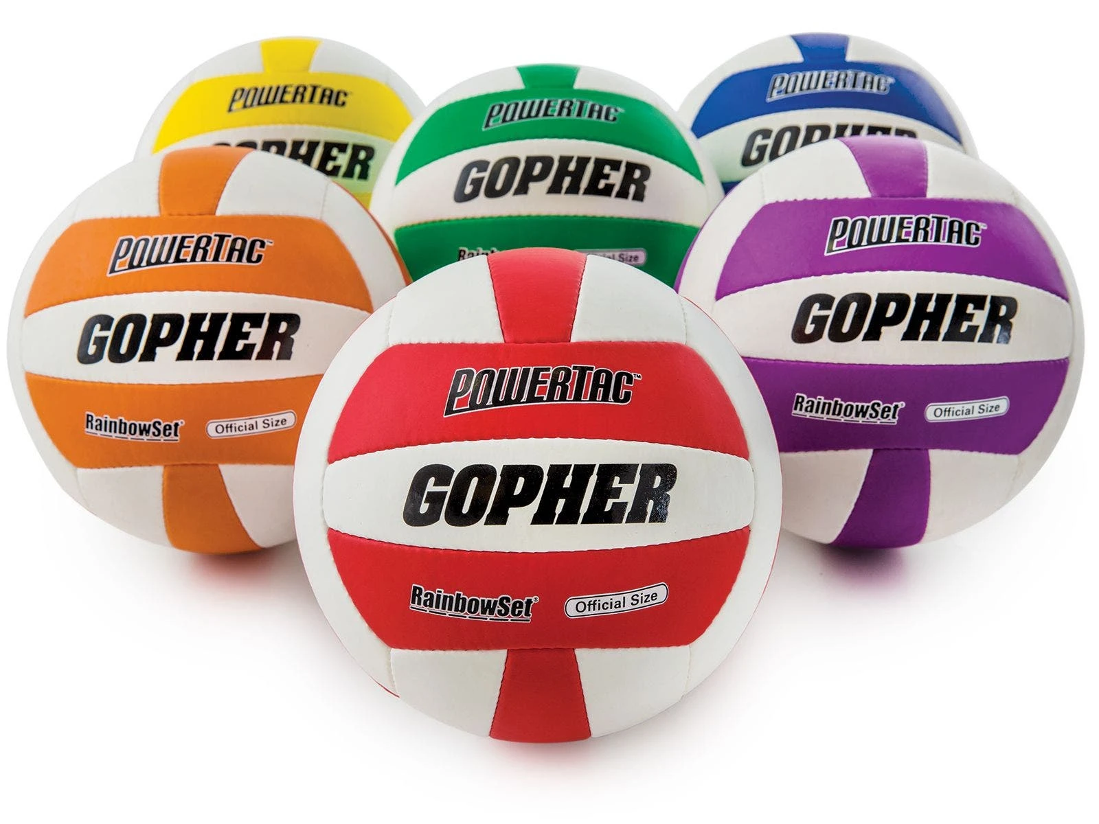 Rainbow PowerTac Volleyballs 3 Rainbow PowerTac Volleyballs - Image 3
